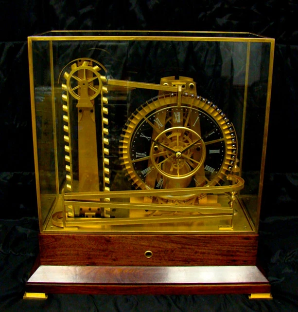VINTAGE FRENCH STYLE Mystery 8 Day Water Wheel Rolling Ball Industrial ...