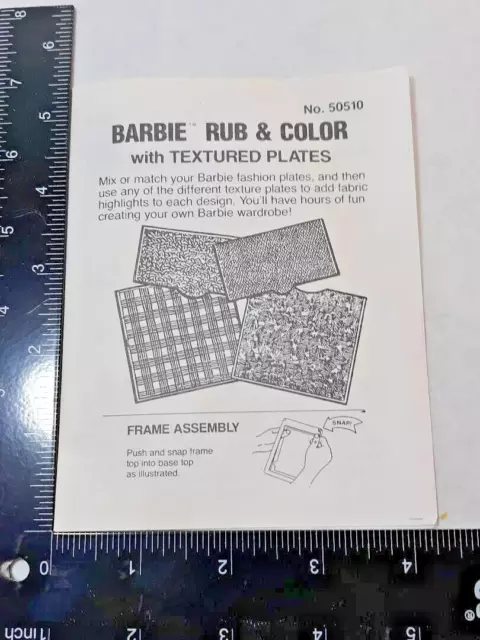 BARBIE RUB AND Color Vintage Fashion Plates $12.99 - PicClick