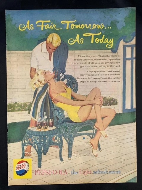 Magazine Ad* - 1959 - Pepsi - As Fair Tomorrow as Today