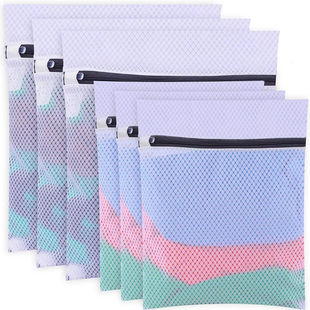 BAGAIL Set of 6 Mesh Laundry Bags for Sweater,Blouse,Hosiery,Bras,Etc. Upgraded