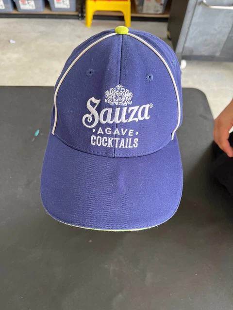 SAUZA Agave Cocktails Tequila Lime Snapback Blue CottonPoly Baseball Cap!