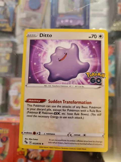 Mavin  Pokémon TCG Ditto Pokemon GO 053/078 Holo Holo Rare