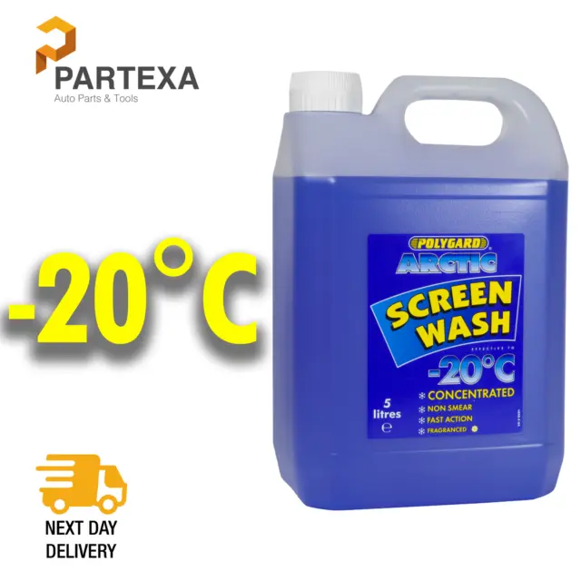 Polygard Arctic 5L Windscreen Screen Wash 5 Litre Concentrate MIS18210 -20C