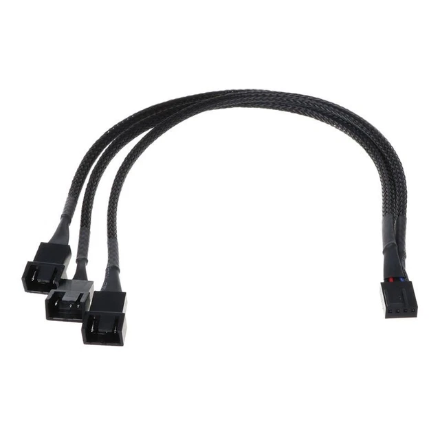 New Arrival Fan 4pin to 3 x 4pin/3pin PWM Extender Cable 4pin 1 to 3 Y Splitter