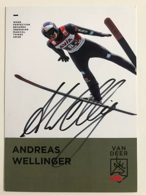 Handsignierte Autogrammkarte AK *ANDREAS WELLINGER* DSV Deutscher Skispringer #1