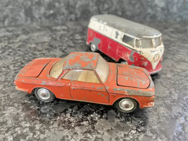 Corgi VW 1500 Karmann Ghia 239 Volkswagen T1 Delivery Van 433 Vintage 1960’s