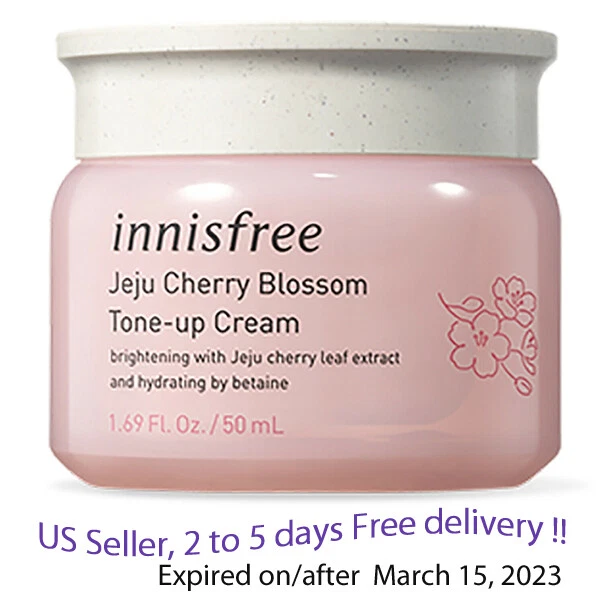 Innisfree Jeju Cherry Blossom Tone Up Cream 50ml + Free Gift Sample !!