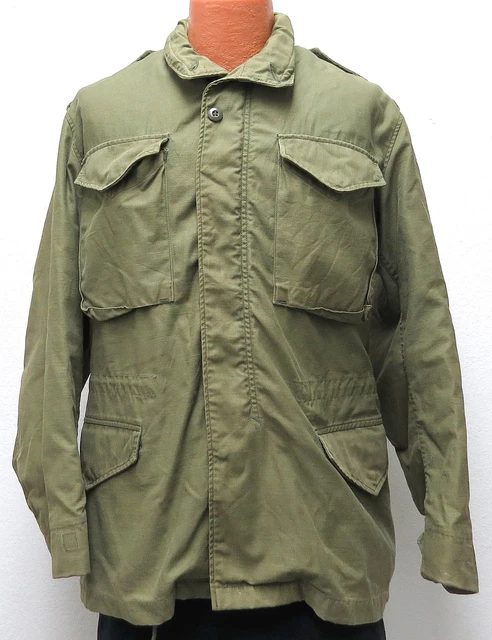 VTG US ARMY M65 COLD WEATHER FIELD COAT SMALL 1971 Vietnam Green