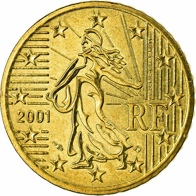 [#724166] France, 50 Euro Cent, 2001, TTB, Laiton, Gadoury:6., KM:1287