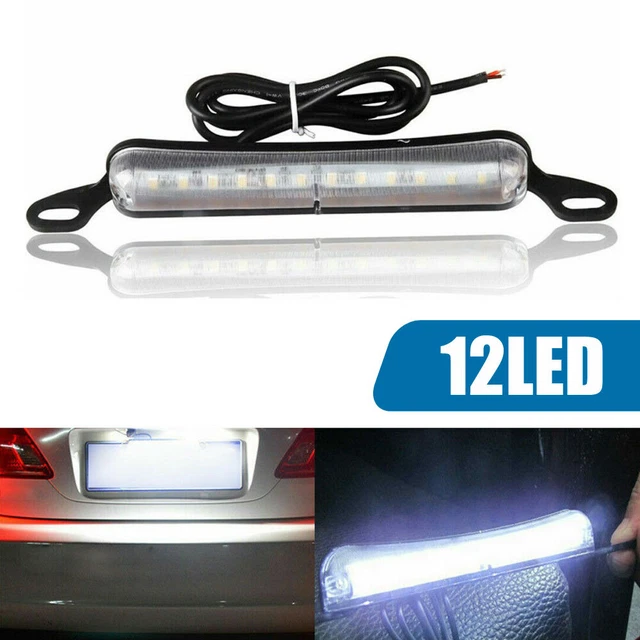 Xenon White 12-SMD Bolt-On LED License Plate Light Lamp For Car Accessories
