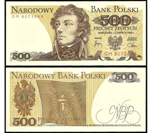 500 Zlotych - Banknotes From Poland  - Mint Unc Condition - Piecset Polish Zloty