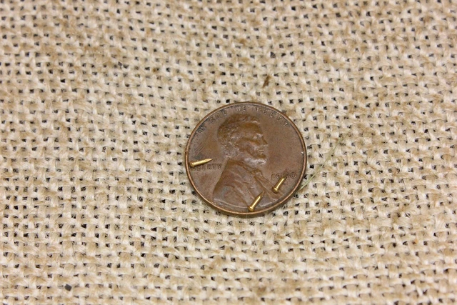 1/8” SOLID BRASS VERY TINY BRADS 100 NAILS #23 gauge Escutcheon pins USA made 2