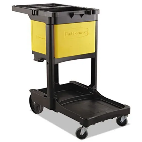 Rubbermaid 6181 Locking Cabinet For 6173 Cleaning Cart, Yellow (RCP 6181 YEL)