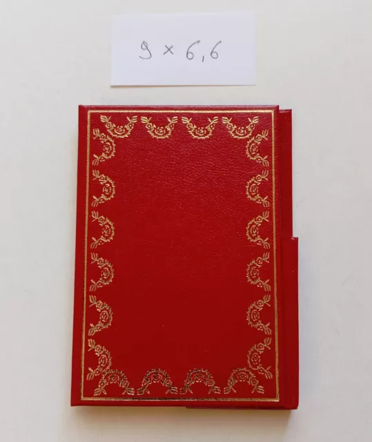 CARTIER Red Cover Wallet Custodia per Booklet and Watch Warranty - E