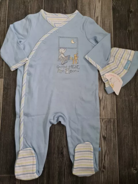 Bnwt Humphreys Corner 3-6 Months Off To Bed Babygrow & Hat Baby Shower Gift