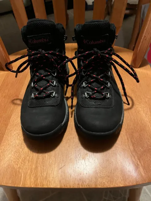 Columbia Womens Newton Ridge Plus Waterproof Hiking Boot Black Size 6.5