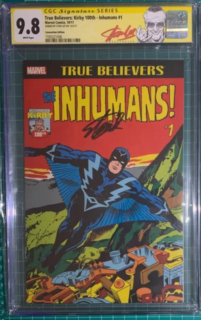 🔥 TB: SDCC Inhumans # 1 Jack Kirby 100th CGC SS 9.8 :: Signed by Stan Lee 🔥
