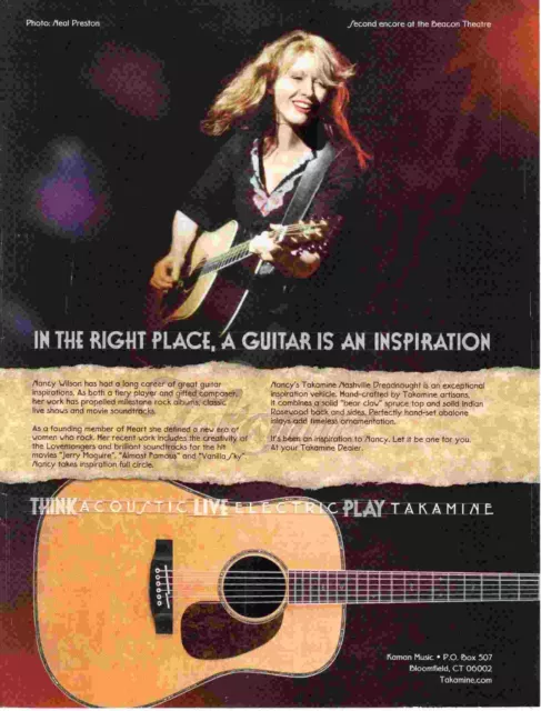 Ppot11 Picture/Advert 11X8 Nancy Wilson - Takamine Guitars
