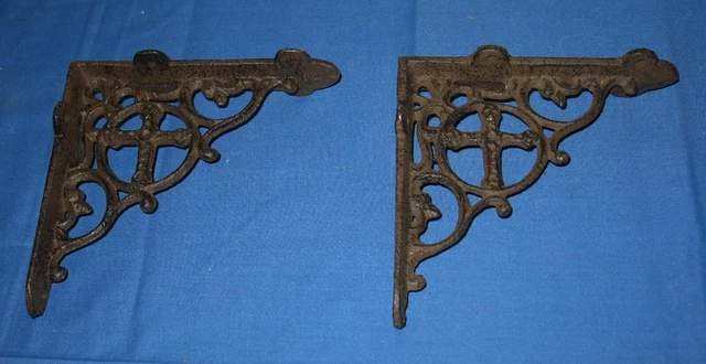 2 cast iron vintage Style rustic wall shelf support brackets Corbels-FREE SHIP 2