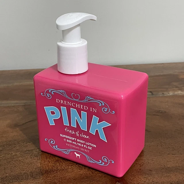Victoria’s Secret Drenched in Pink Fresh & Clean Body Lotion 16.9 fl oz 80% Full
