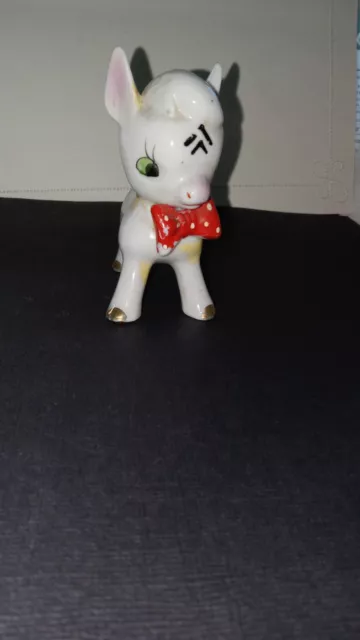 Vintage Ceramic Donkey Japan Anthropomorphic Kitsch 1950s MCM