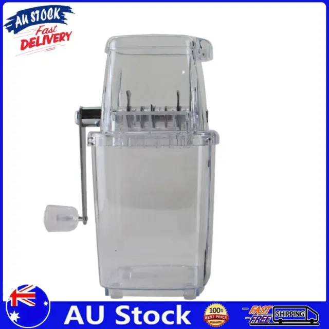 AU Hand-Cranked Ice Crusher Household Ice Breaker Ice Maker for Home Use (White)