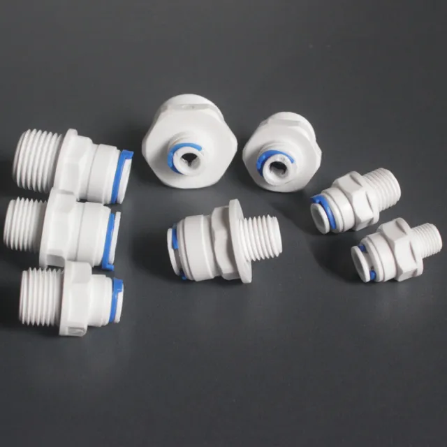 PE Straight Push in Fitting Male Thread Connector Tube Water Dispenser Purifier