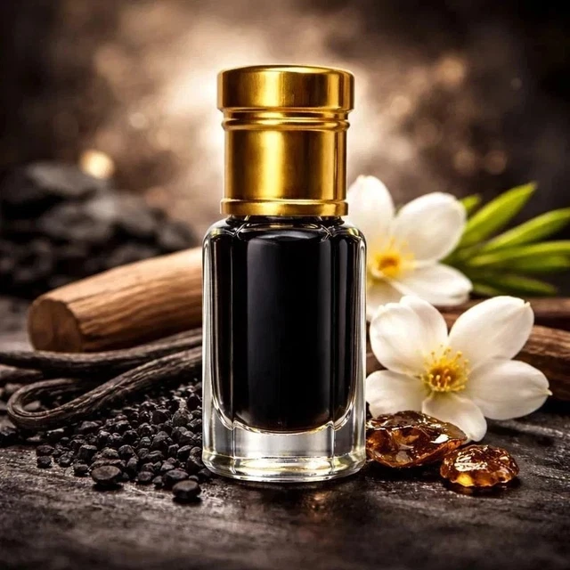 Parfum Huile Premium BLACK MUSK (Musc Noir) - Attar Arabe Sans Alcool - 6ml - Fabriqué En Arabie Saoudite
