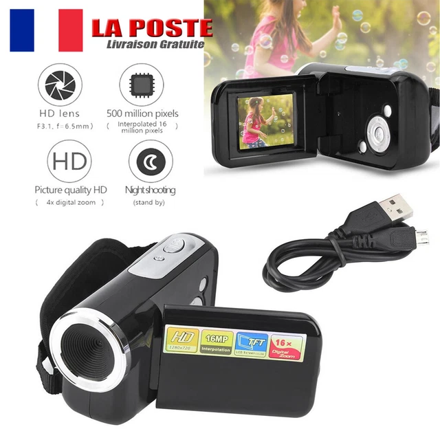2 pouces TFT SCEEN 16X HD Caméscope de caméra vidéo numérique pour enfants