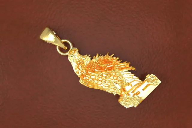 SOLID 10K YELLOW gold eagle pendant women and men $174.00 - PicClick