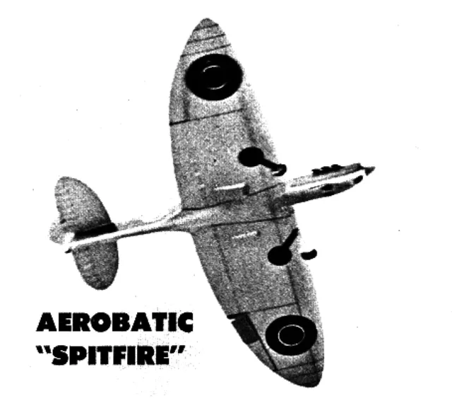 Model Airplane Plans (UC): SPITFIRE 58" Stunt for .35 Engine by Charles Mackey