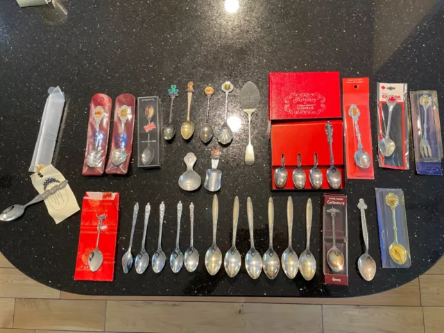 Commemorative Tea Spoon Collection. Over 30 items. Incl Bengal Silver, EPNS, etc