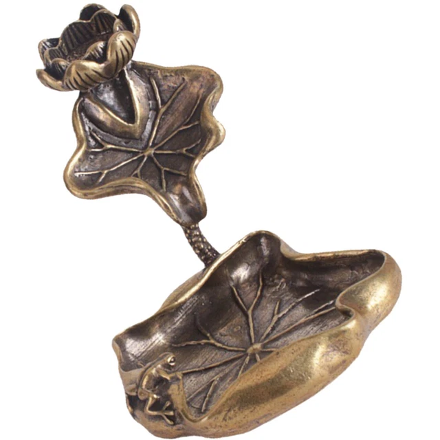 Bruciatore incenso cascata loto ottone Buddha cascata il piatto