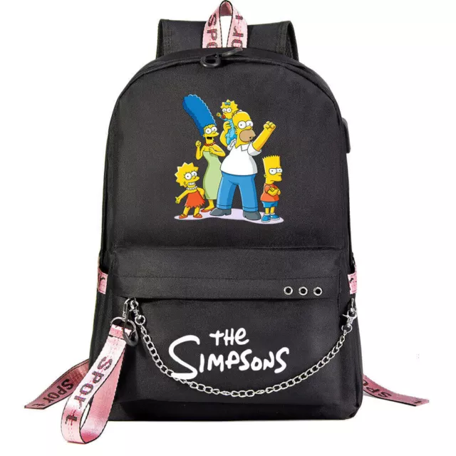 Anime The Simpsons Backpack Teens Backpack Rucksack Schoolbag Bookbag Child Gift