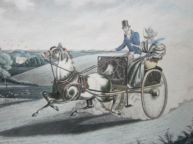 Antique Aquatint c.1840, Signed, Something Slap