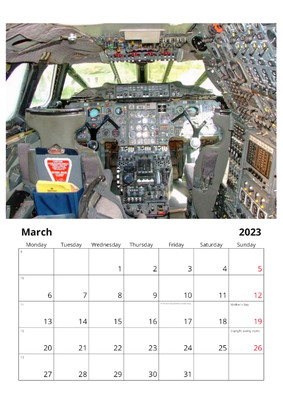 CONCORDE 2023 -WALL - A4 Calendar BRITISH AIRWAYS AIR FRANCE SINGAPORE