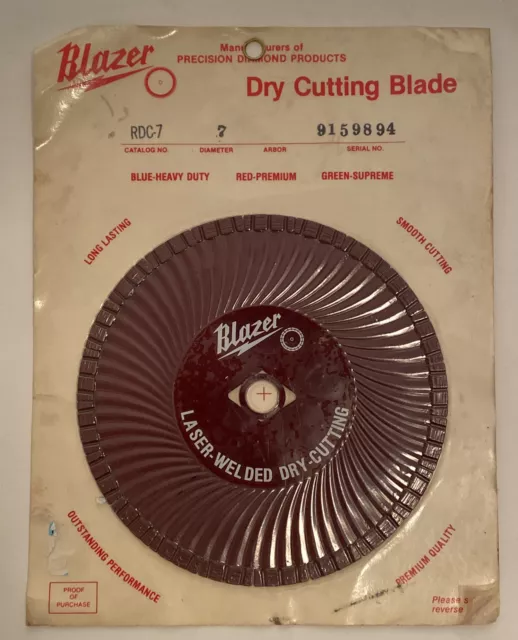 Hoja de sierra soldada láser de corte en seco premium Blazer 7" RDC-7