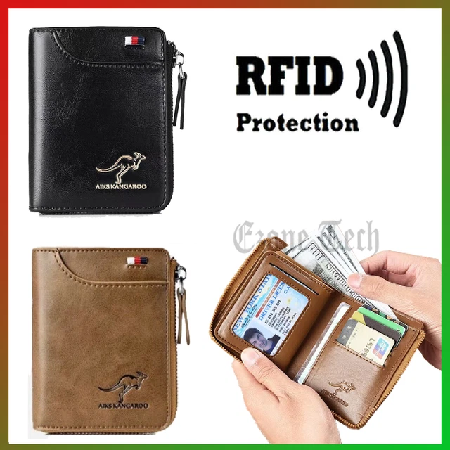 Mens RFID Blocking Leather Wallet Credit Card Holder Pocket  Purse Waterproof US