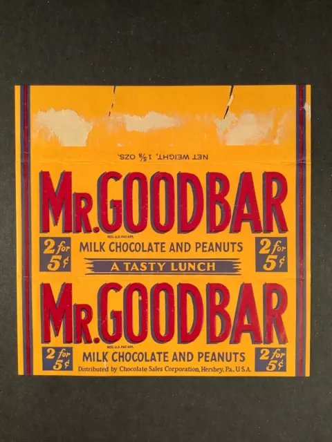 Hershey’s Mr. Goodbar & Krackel 1930’s - 1970’s Chocolate Bar Wrappers ( 6 )