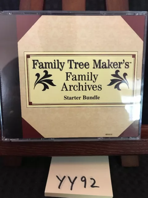 Family Tree Maker's Family Archives - Starter Bundle - PC CD-Rom! EUC! FREE S/H!