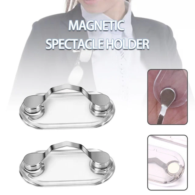 Magnetic Clip Eyeglass Holder Spectacle Sunglasses Glasses ID Badge Holder G