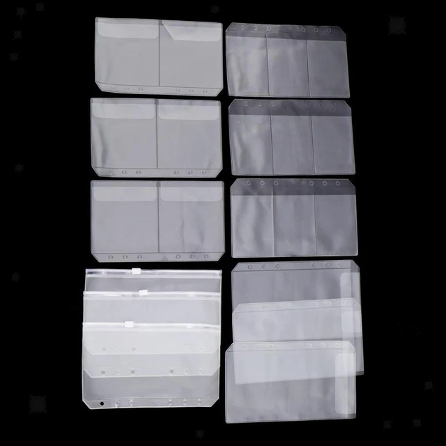 12x Raccoglitore Tasca A6 Cartelle Con Cerniera Documenti Notebook Fogli Sciolti