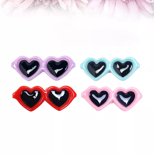 30pcs Cute Dog Hair Bows Heart Glasses Pet Hair Clips - Mixed Colors