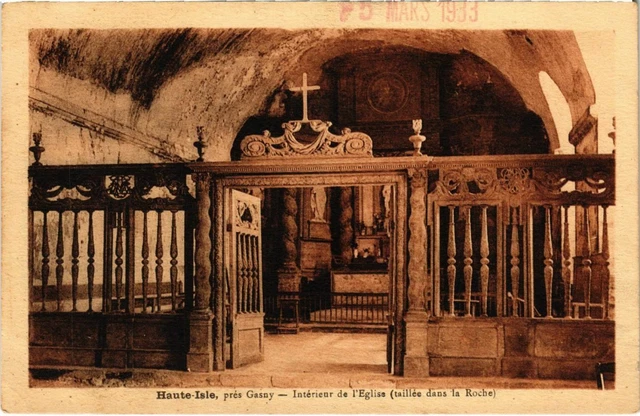 CPA HAUTE-ISLE, pres Gasny - Interieur de l'Église (107744)
