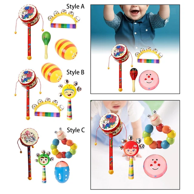 2 Tambourins En Bois Pour Enfants - Instruments De Musique Et Percussion Éducatifs