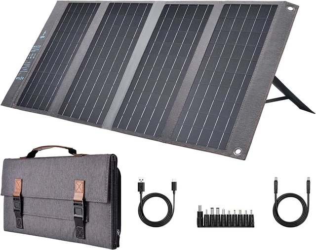 Solar Panel Cargador 36W USB C + USB A + Dc-Ausgänge Plegable IP54 Solarpanel