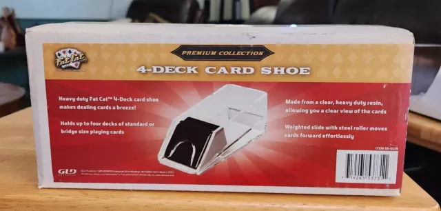 4 Deck Playing Card Plastic Dealer Card Shoe - Clear & Black 2