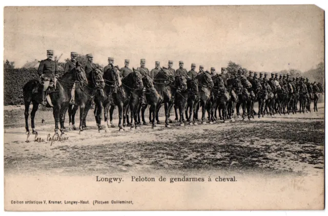 CPA 54 - LONGWY (Meurthe and Moselle) - Platoon of Horse Gendarmes