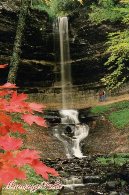 Munising Falls - Michigan Waterfall Upper Peninsula MI Cascade - Scenic Postcard