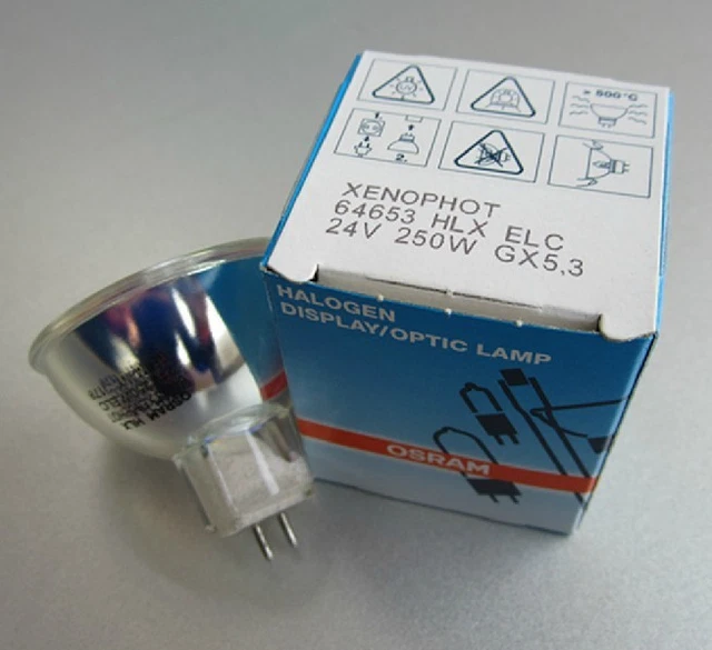 Lámpara Osram 64653 HLX - 250 W Y 50 Horas De Duración, Ideal Para Iluminación De Oficinas
